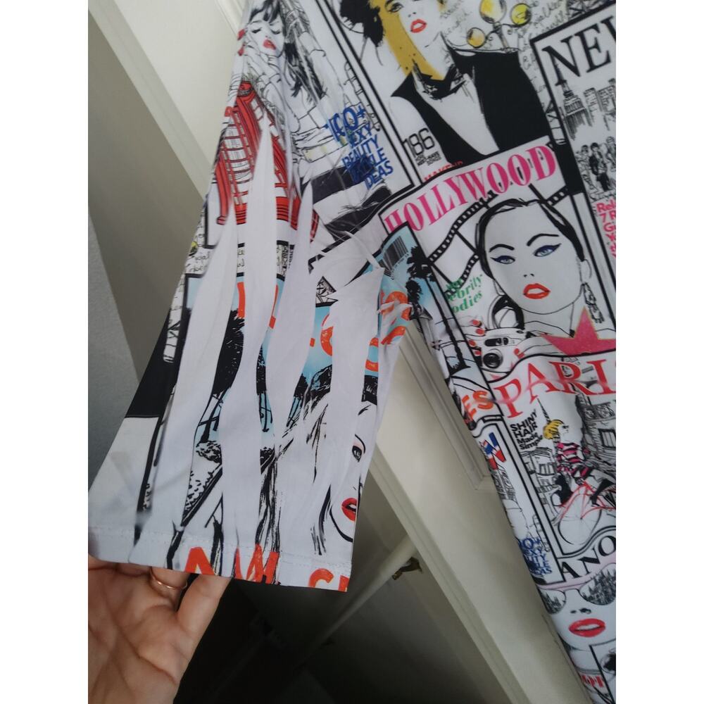 Cleo Graphic Print Midi Dress - Multicolor - Picture 6 of 8